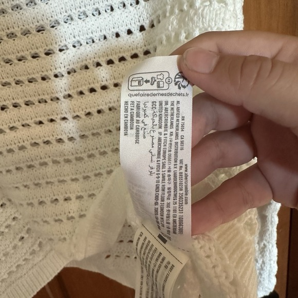 Hollister Women's White Easy Crochet-Style Crew Sweater Size XXL - Picture 15 of 15